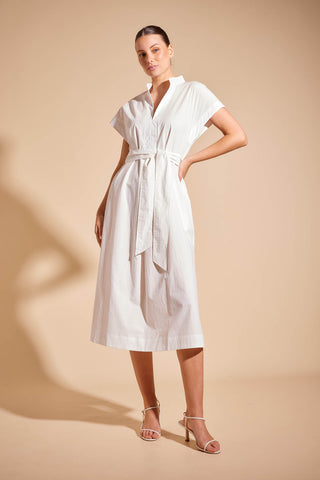 Aviva Pima Cotton Dress in White