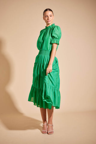 Amaretti Stripe Voile Skirt in Green