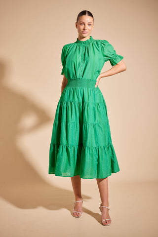 Amaretti Stripe Voile Skirt in Green
