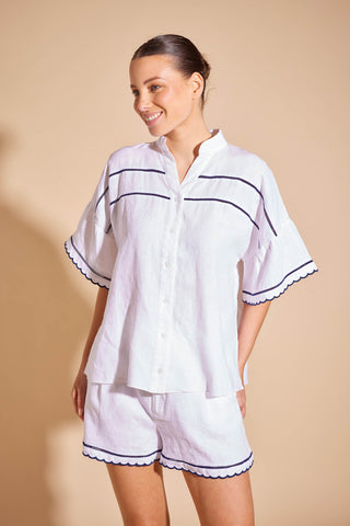 Odette Linen Shirt in White
