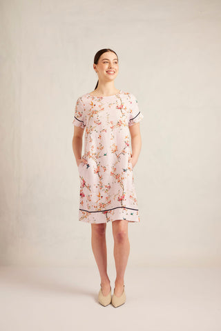 Connie Linen Dress in Petal Blossom