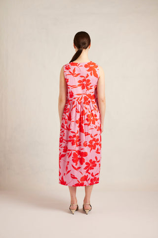 Summer Cotton Dress in Hibiscus Angelica Print