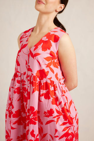 Summer Cotton Dress in Hibiscus Angelica Print