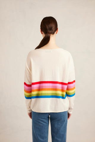 Sally Merino Cashmere Sweater in Ivory