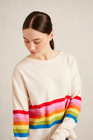 Sally Merino Cashmere Sweater in Ivory