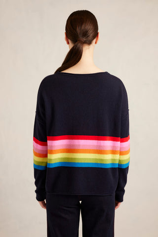 Sally Merino Cashmere Sweater in Officer Navy