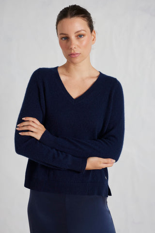 Sonny Cashmere Sweater in Midnight Navy