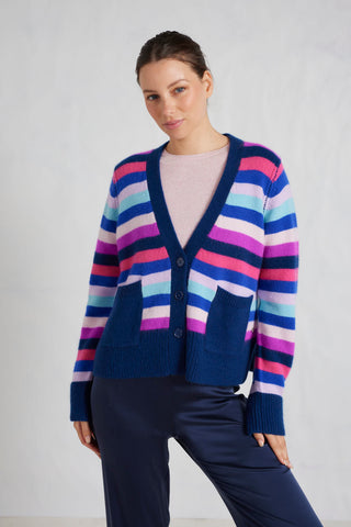 Miki Cashmere Cardigan in Jay