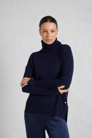 Iris Cashmere Sweater in Mariner
