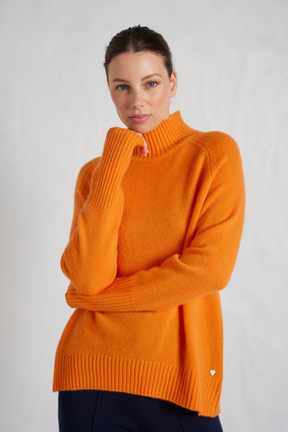 Fifi Polo Cashmere Sweater in Sunset