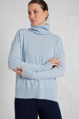 Iris Cashmere Sweater in Illusion Blue