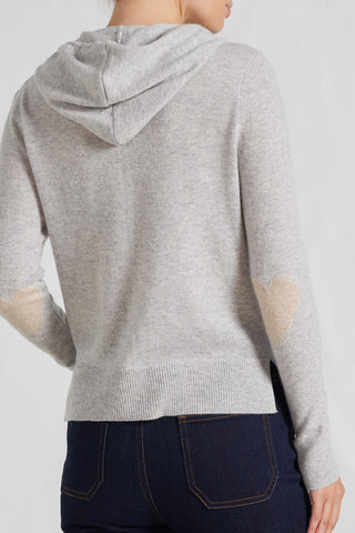 Amber Cashmere Hoodie in Fly Ash