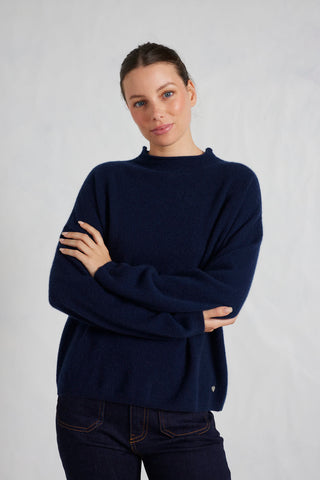 Monet Cashmere Sweater in Midnight Navy