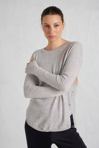 Baby Belle Cashmere Sweater in Fly Ash