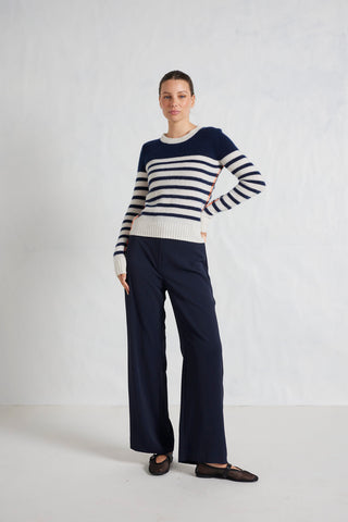 Ginny Cashmere Sweater in Midnight Navy
