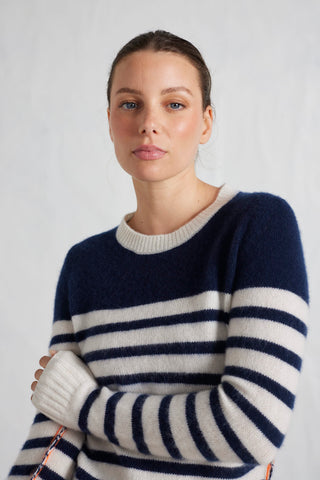 Ginny Cashmere Sweater in Midnight Navy