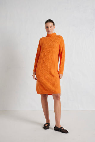 Violet Polo Dress in Tangerine