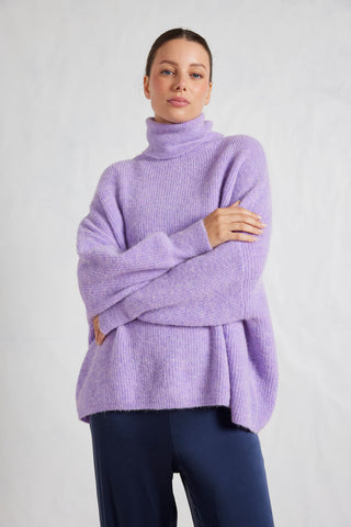 Pascale Alpaca Polo in Lupine