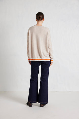 Sandrine Merino Cashmere Sweater in Natural
