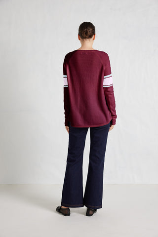 Fay Merino Cashmere Sweater in Rouge