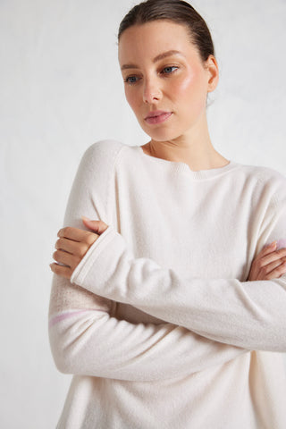 Fay Merino Cashmere Sweater in White