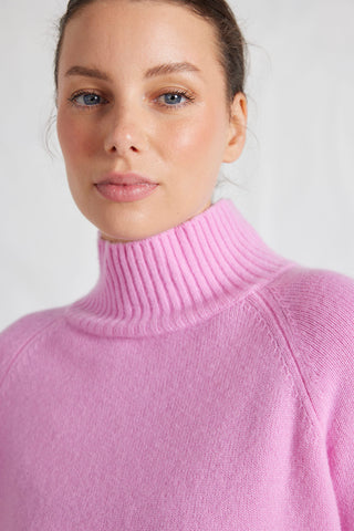 Fifi Polo Merino Cashmere Sweater in Cinderella