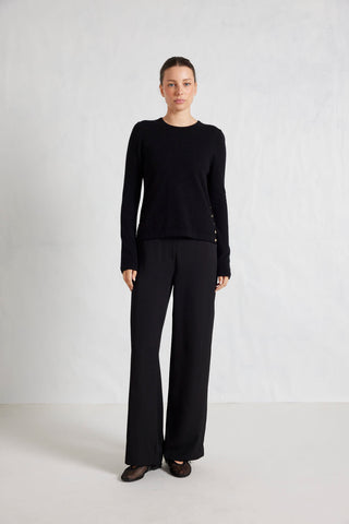 Alessandra Knitwear What A Stud Merino Cashmere Sweater in Black