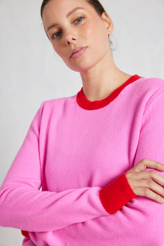 Mandy Splice Sweater in Lipstick