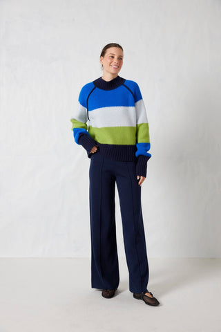 Alessandra Knitwear Honey Merino Sweater in Officer Navy 