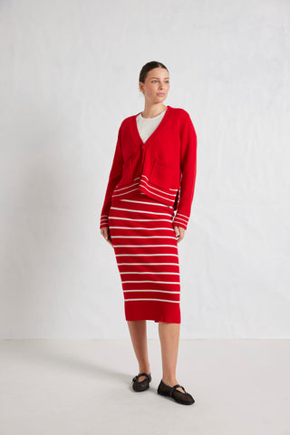 Mona Merino Skirt in Poppy