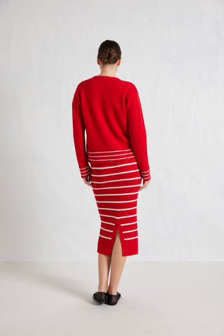 Mona Merino Skirt in Poppy