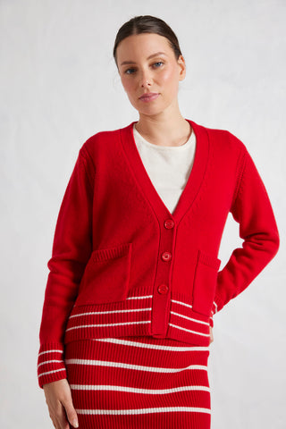 Charlotte Merino Cardi In Poppy