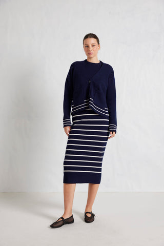 Alessandra Knitwear Charlotte Cardi in Navy