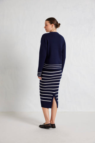 Mona Merino Skirt in Navy