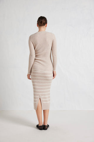 Mona Merino Skirt in Beige