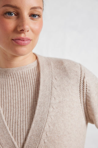 Charlotte Merino Cardi In Beige