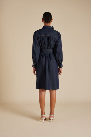 Carrie Dress in Indigo Denim