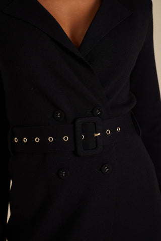 Manhattan Crepe Knit Jacket in Black