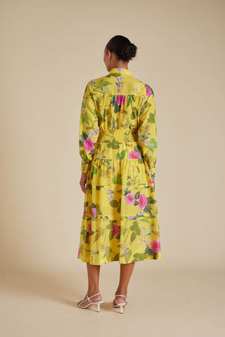 Astrid Cotton Silk Skirt in Mustard Aria