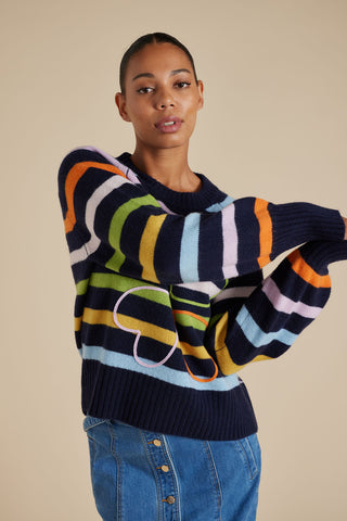 Amica Sweater in Officer Navy