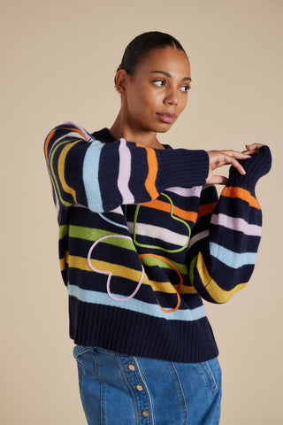 Amica Sweater in Officer Navy