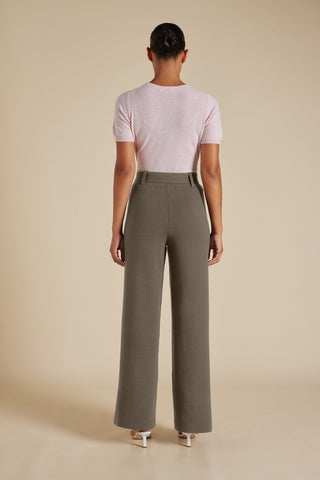 Hamilton Crepe Knit Pant in Ivy