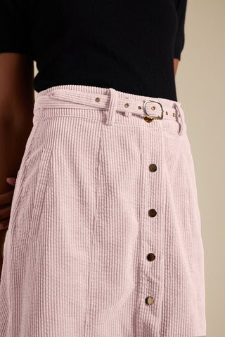 Isla Corduroy Skirt in Petal