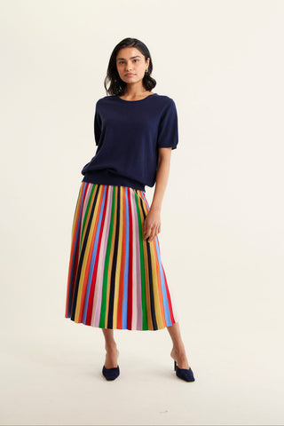 Marcie Cashmere Top In Midnight Navy