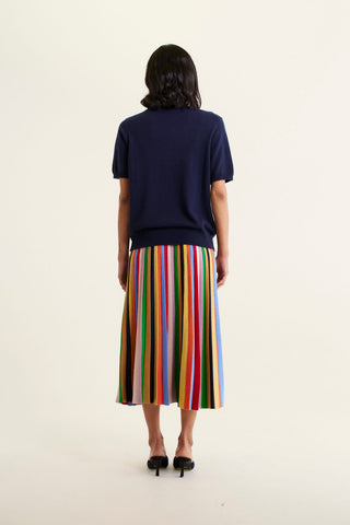 Marcie Cashmere Top In Midnight Navy