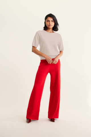 Marcie Cashmere Top In Lightweight Beige