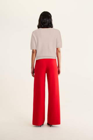 Marcie Cashmere Top In Lightweight Beige