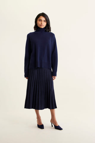 Toastie Merino Cashmere Polo In Officer Navy