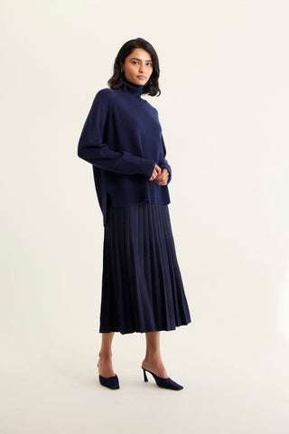 Toastie Merino Cashmere Polo In Officer Navy