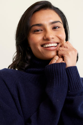 Toastie Merino Cashmere Polo In Officer Navy